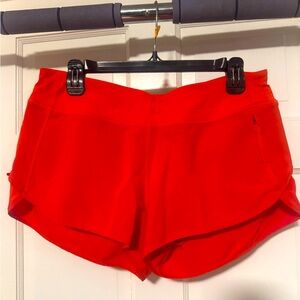 CRZ YOGA Vibrant Orange Athletic Shorts